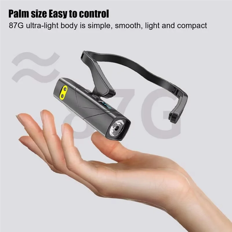 

ABFU-For Camping Removable Ear Hook Headlight Headlamp Rechargeable Head Lights With 5 Modes