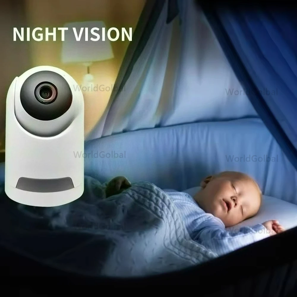 8MP ICSEE Wifi kamera bezpieczeństwa wewnętrzna kamera monitorująca dwukierunkowa detekcja ruchu Audio automatyczne śledzenie niania elektroniczna baby monitor kamera wideo
