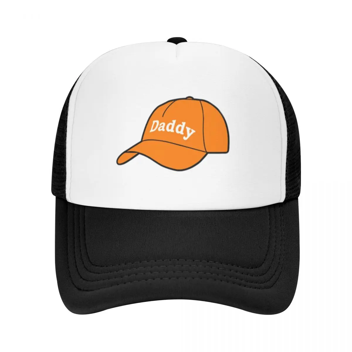 Orange Daddy Hat Design Cool Mesh Baseball Cap Mens Beach Peaked Caps Hip-hop Sunscreen Hat