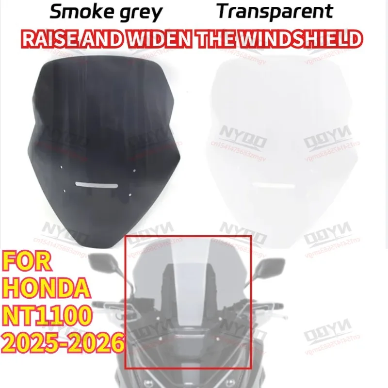 

2025-2026 Motorcycle Front Windshield For Honda NT1100 Raised Widened Modified Windscreen Accessories