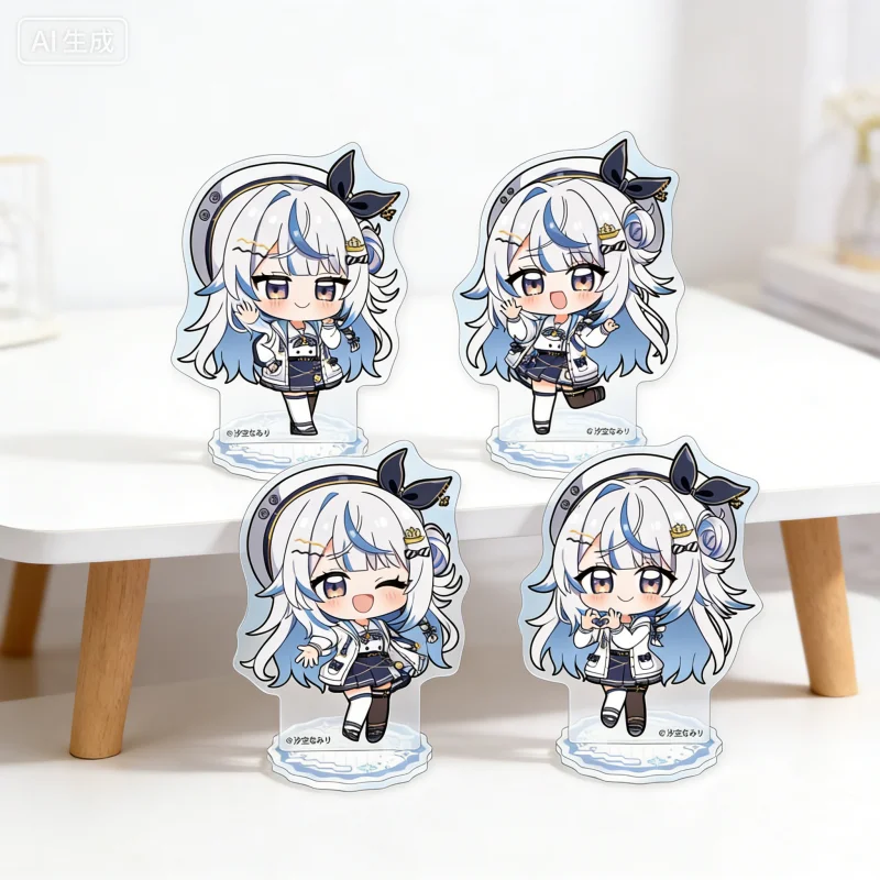 VTuber Shiozora Namiri Q-style Acrylic Figure Stand Model Plate Keychains Desktop Ornament character merchandise Festivals Gifts