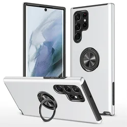 Ring Holder Phone Case for Samsung Galaxy S24 S23 S25 FE Ultra Plus A07 A17 A25 A35 A55 A05S A06 A16 A36 A56 Hard Shell Cover