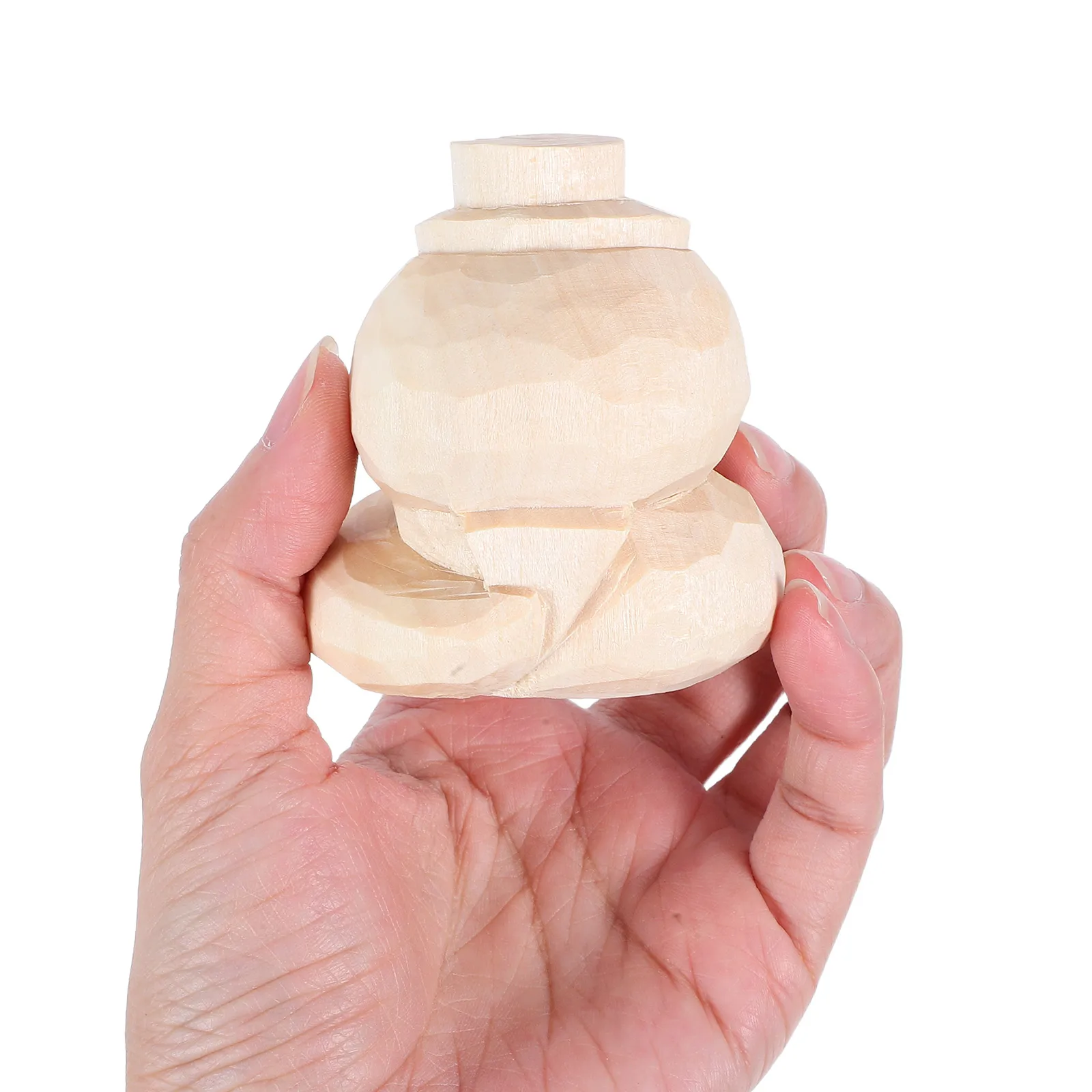 

Log Snake Ornaments Kids Painting Figurines Desk Cute Statue Beige Crafts Child Uncolored Wood Mini Small Snake Trinket New Year