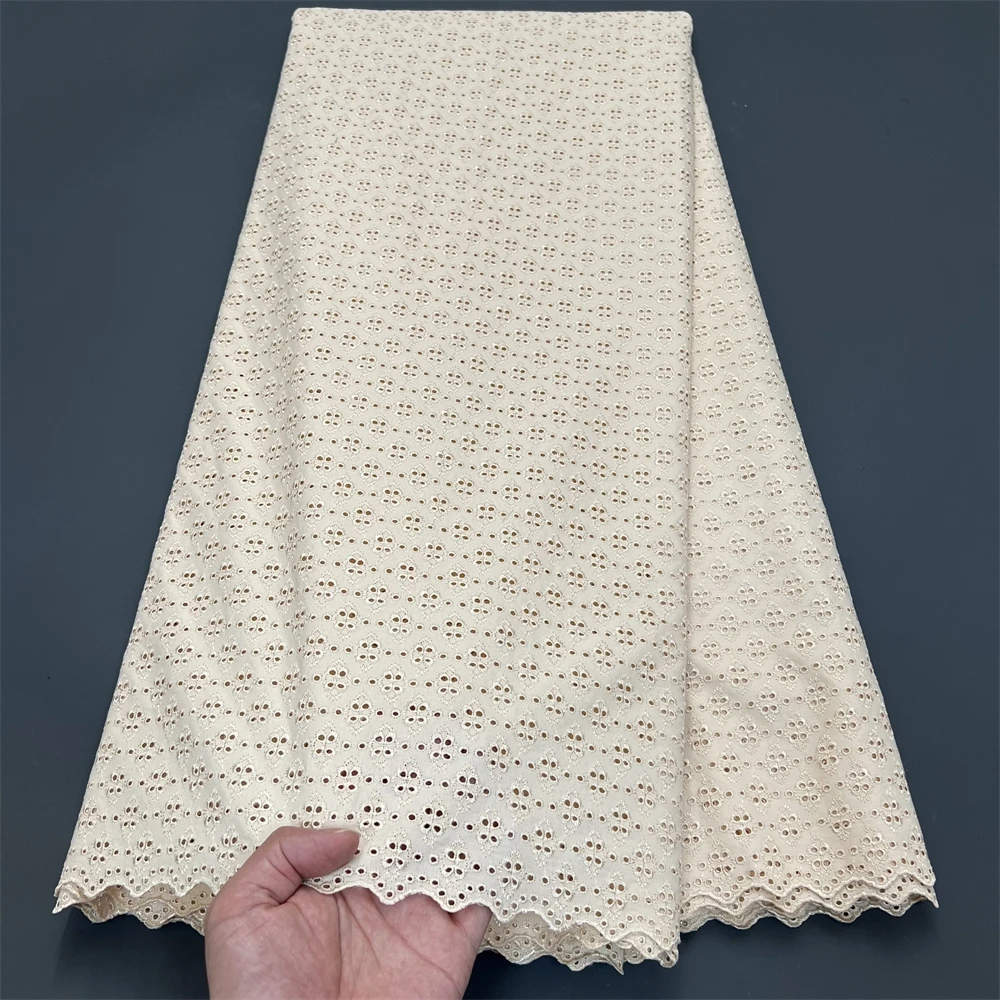 

Swiss Voile Lace In Switzerland 2024 High Quality Nigerian African Cotton Lace Fabric for Women Wedding Dresses Party