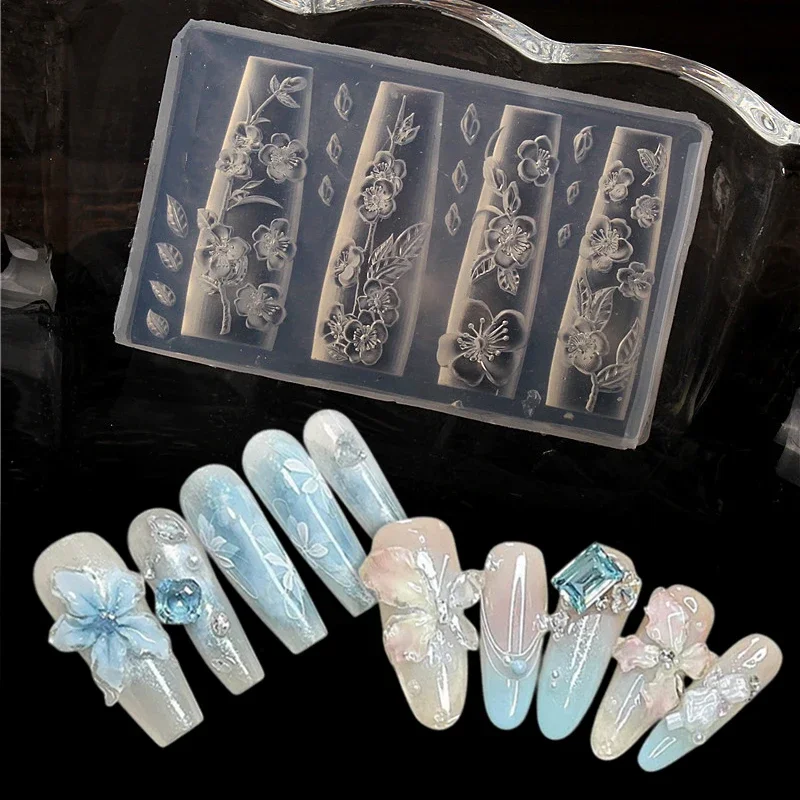 

1 Pcs DIY Silicone Manicure Mold Tulip Sea Shell Jellyfish Goldfish Starfish 3D Acrylic Nail Mold Nail Decorations Nail Art Mold