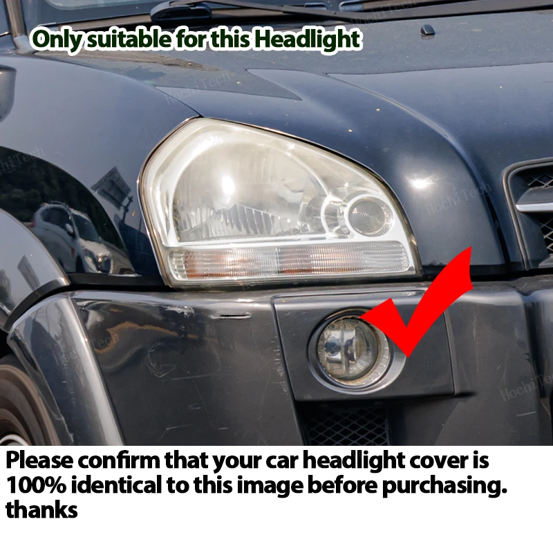 Car Transparent Housing Front Headlights Lens Shell Cover Glass Lampcover Lampshade For Hyundai Tucson JM 2004-2009