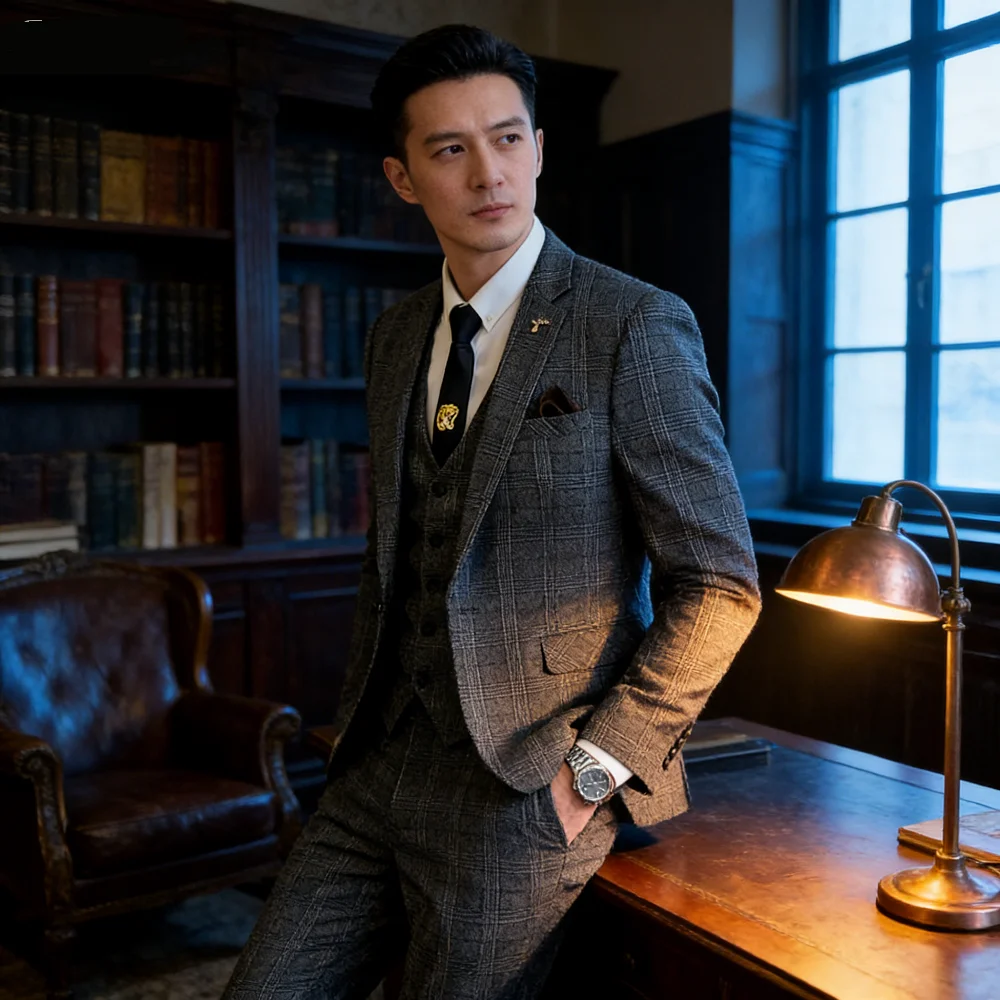 

6XL Элегантный деловой хлопок и лен в итальянском стиле, повседневный тонкий Terno De Cânhamo (пиджак + жилет + брюки) для Dapper Gentleman