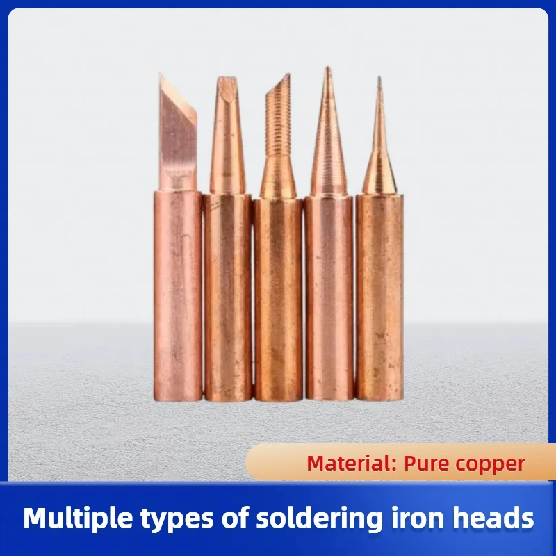 5/10pcs Pure Copper Lead-Free Soldering Iron 900M Soldering Iron Head Set Inside Hot Bare Copper Electric Solder Iron Tip Tool