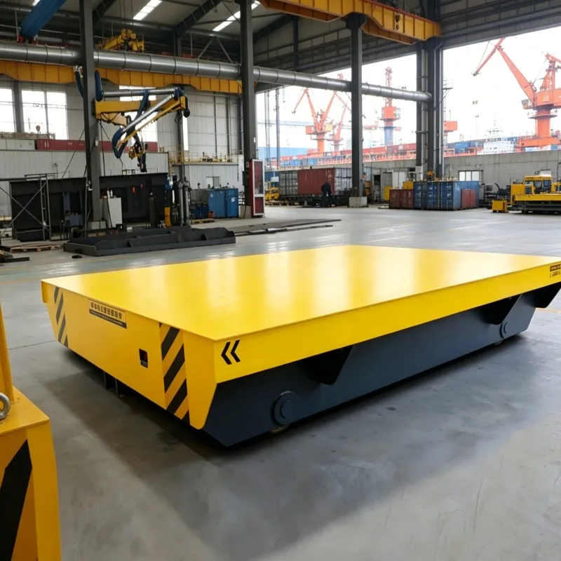 30 Ton Battery Electric Transfer Cart with Steering Power Unit Hydraulic Platform Trackless Heavy Duty Trolley for Manufacturing