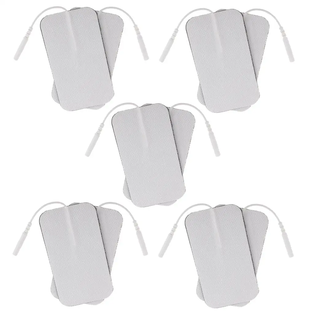 10Pieces Reusable Electrode Pads for Acupuncture Therapy Tens Massagers Unit Body Massage Supplies