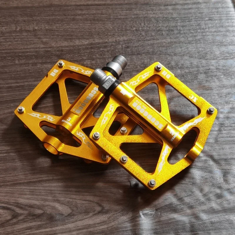 

New 3 Bearings Bike Pedals Non-Slip MTB Pedals Aluminum Alloy Flat Applicable Waterproof Cycling Accessories