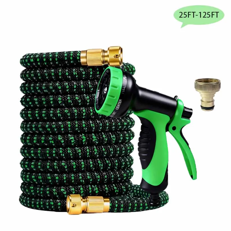 

Расширяемый волшебный шланг с 10-функциональной насадкой для воды под высоким давлением, подходит для домашнего и наружного использования, прочный и легкий