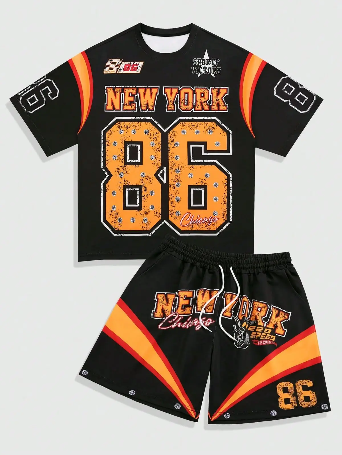 طقم جيرسي لكرة السلة، نمط ملابس الشارع مع ترميز الأرقام الرقمية، ملابس رياضية عصرية للرجال والنساء، كاجوال حضري #3