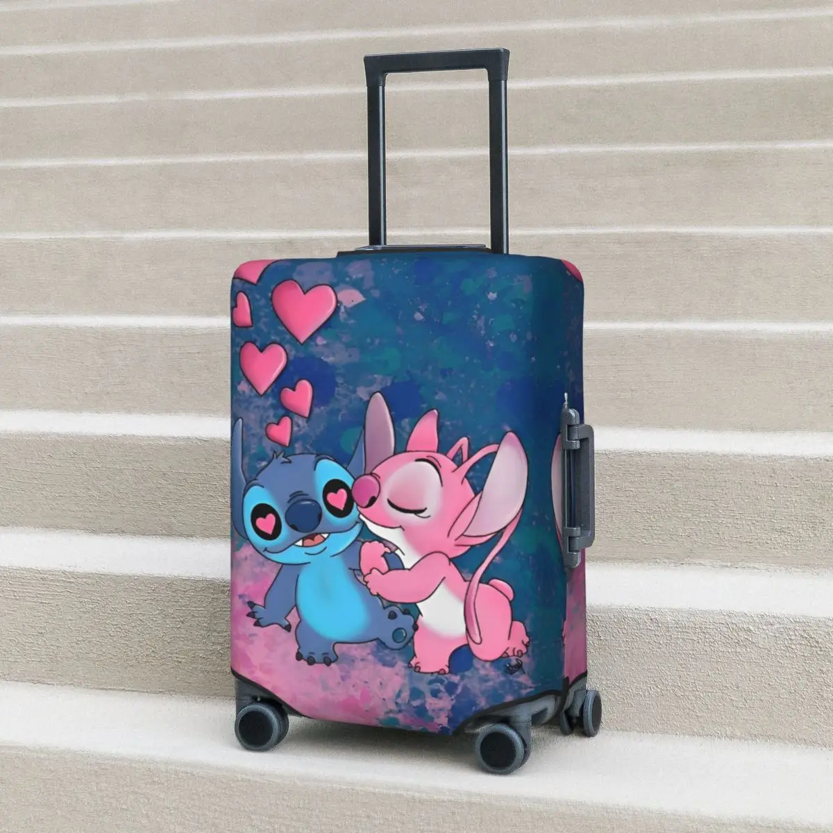 

MINISO Stitch Suitcase Cover Cartoon Cruise Trip Protection Holiday Fun Graphic Printing Luggage Case