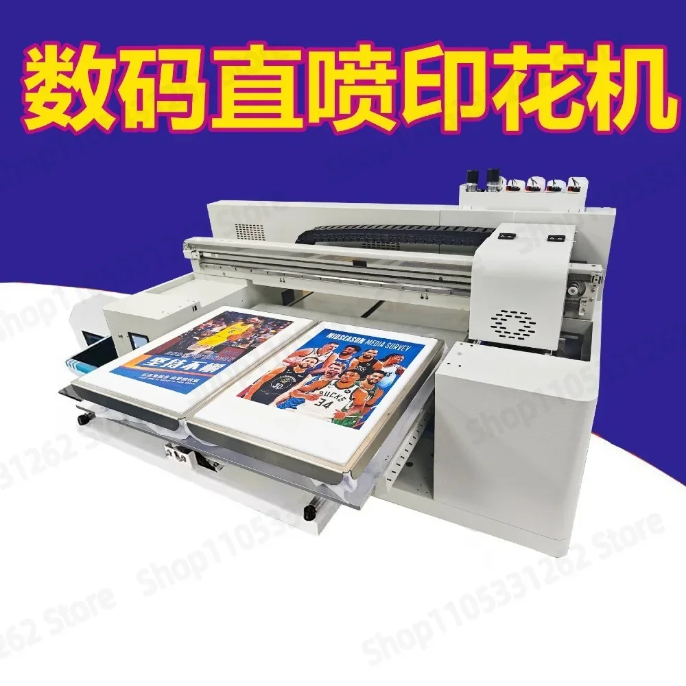 Dual Station DTF Printer Direct to Garment T Shirt Hoodie Canvas Bag White Ink Heat Transfer Machine