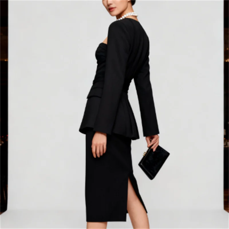 2025 Chaqueta de traje ajustada sexy de moda de otoño