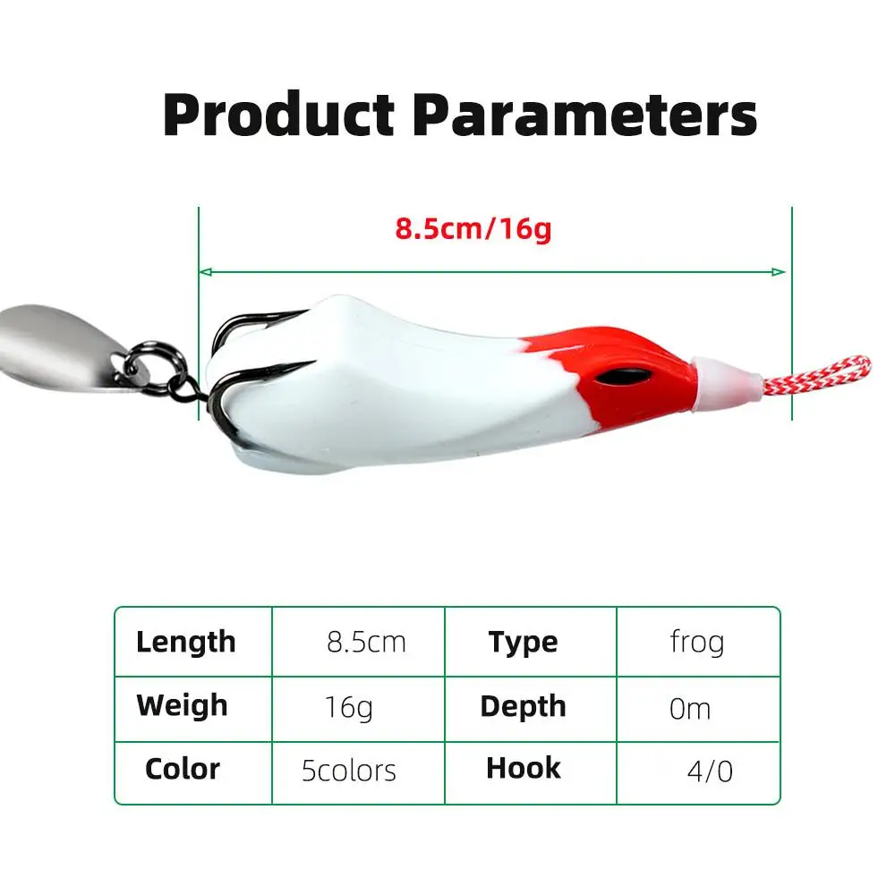 8.5cm 16g 낚시용 소프트 프로그 루어 (더블 블러드 훅) - alternate angle