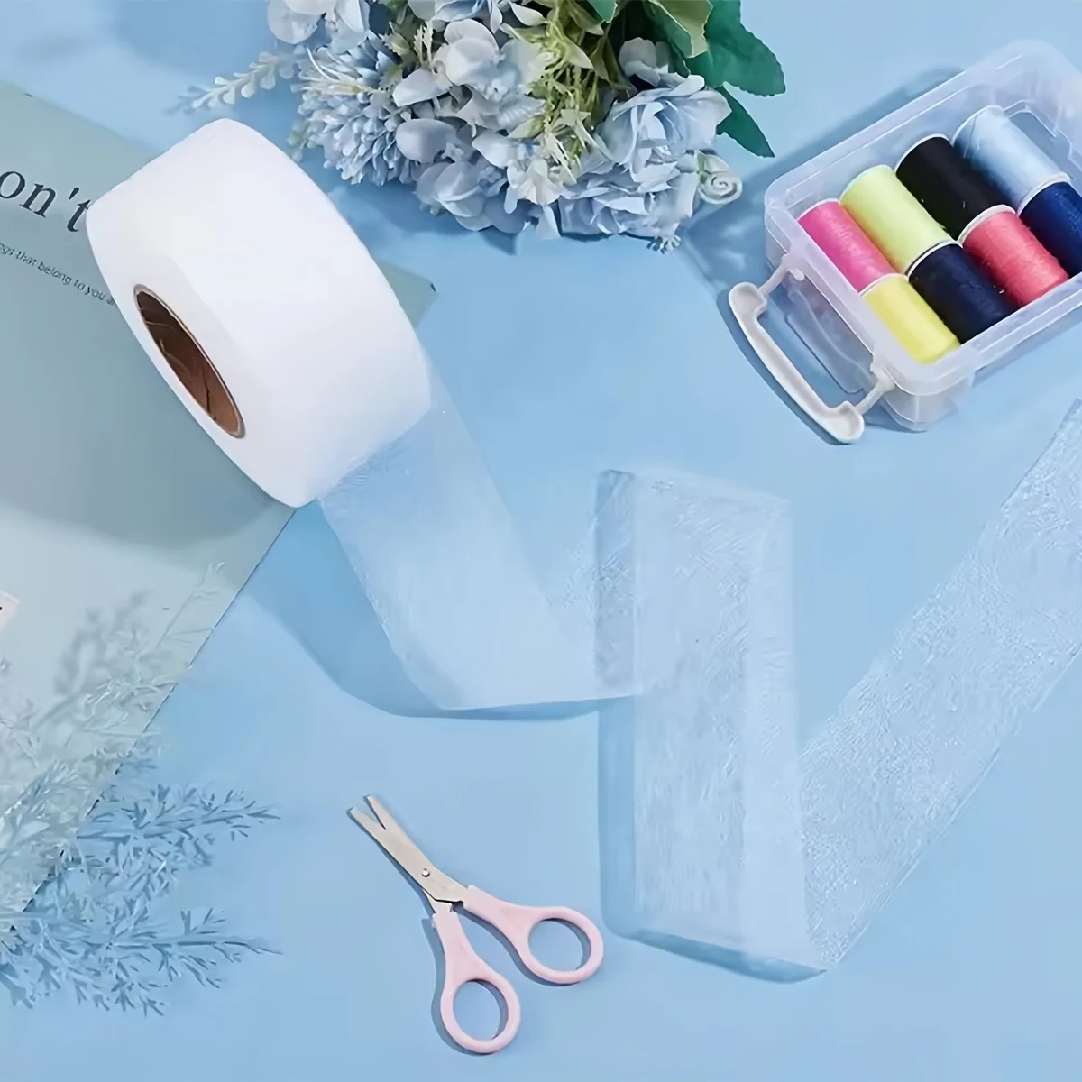 

1pc Iron on Hem Tape For Pants Self Adhesive Double Sided Fabric Tape For Clothes Curtains Repairing DIY Sewing Accessories