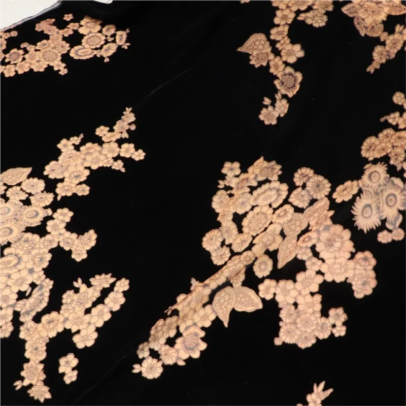 

Тканое бархатное вышитое парчовое вискозное платье с принтом в крапинку и сжиженной ткани, ночная рубашка, платье Cheongsam