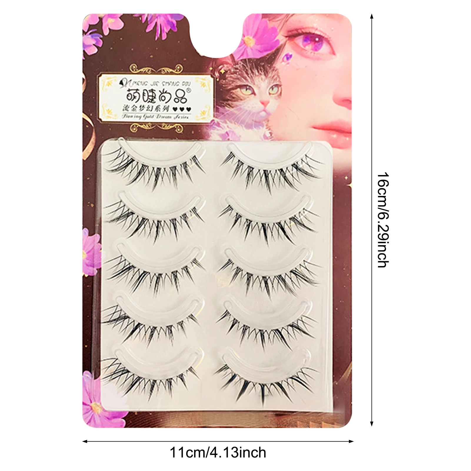 Falsche Wimpern im Fuchsstil, volle Streifen, C, lockig, 9–13 mm, gemischte Länge, natürliche schwarze Faser, gekräuselt, gefälschte Wimpern für Damen, tägliche Wimpern
