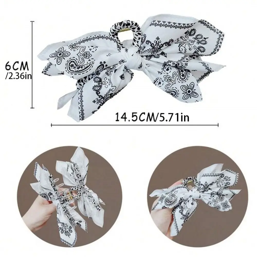 Criativo bowknot arco garra de cabelo bonito hairpin estilo francês caju flor grampo de cabelo grande garra de cabelo arco corda de cabelo diariamente