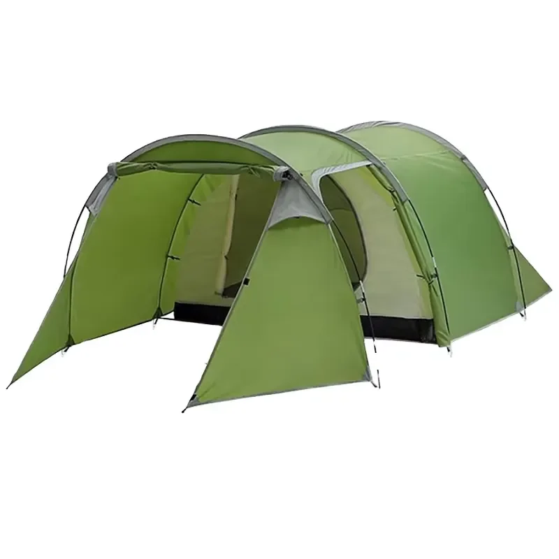 Four Seasons Universal Portable Outdoor Multiplayer 190T Polyester Cloth Tunnel Tent Glass Fiber Double Layer Fast Automatic