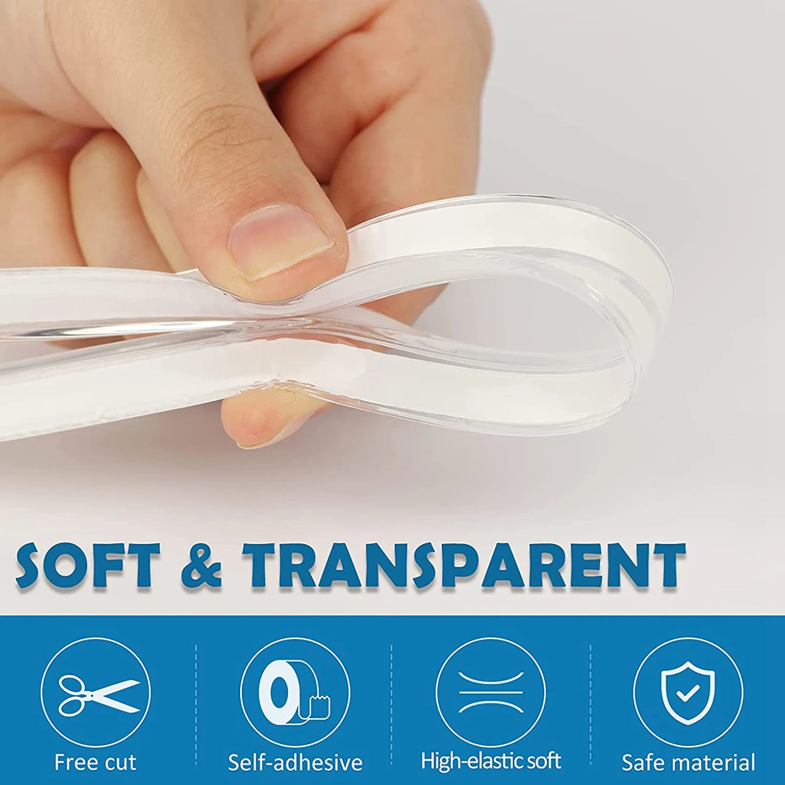 テーブルコーナープロテクター クリアテーブルコーナーガード ベビープルーフコーナープロテクター ソフトシリコン家具エッジバンパーストリップ