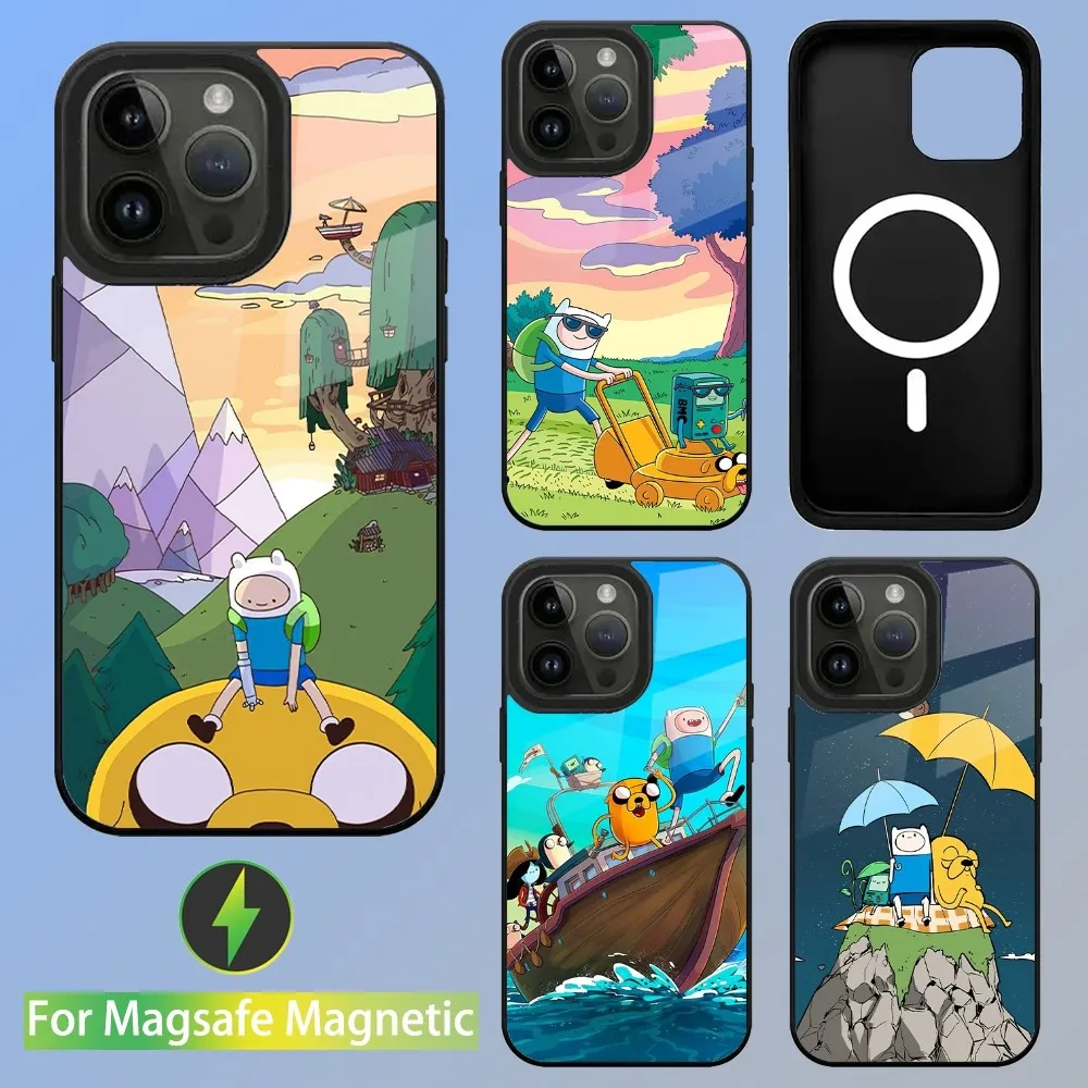 

Cartoon A-AdventureS-S T-Time Phone Case For iPhone 16,15,14,13,12,11,Plus,Pro,Max Mini Magsafe Magnetic Wireless Charging