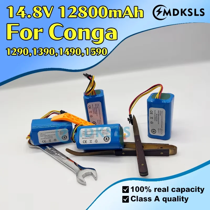 

14.8V 12800mAh lithium ion battery for LIFERO RX9 360 S5 S7pro T90 Cecotec Conga 1290 1390 1490 1590 880L vacuum cleaner Sweepe