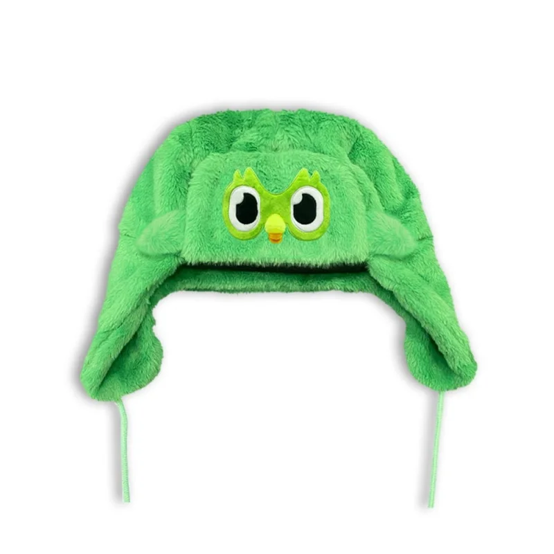 

Европейско-американский стиль, осенне-зимняя уличная теплая шапка-бини с мультяшной вышивкой, защитой ушей и двойным слоем хлопка, защищающая от холода