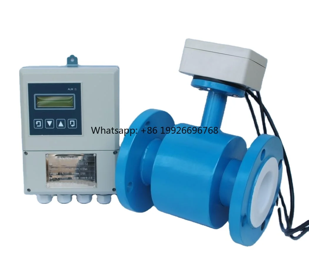

PTFE Lining DN10-300 Magnetic Water Flowmeter 4-20mA Output IP65 Electromagnetic Flow Meter for Industrial Measuring