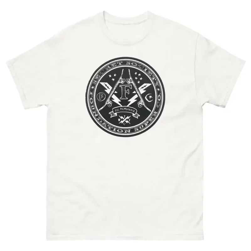 Foundation Skate Secret Society Vintage Retro 9Ps Skateboarding T Shirt Design