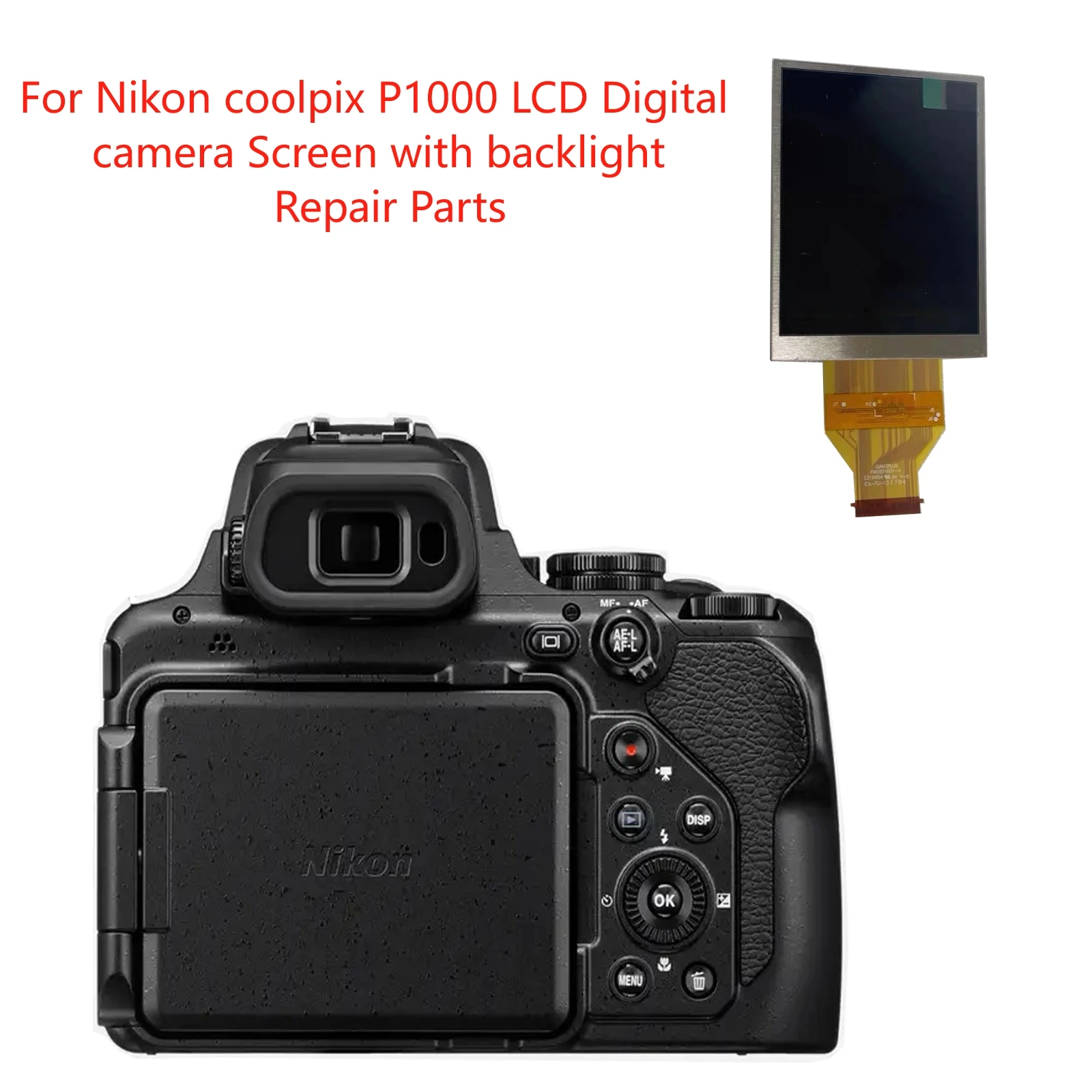 New LCD Screen For Nikon coolpix P1000 LCD Digital camera Screen with backlight Replacement
