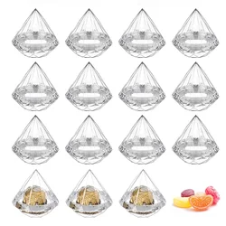 Happiness house 12 Pcs Diamond Shaped Candy Boxes Transparent Wedding Favors Boxes Birthday Party Decorating Ornament Container