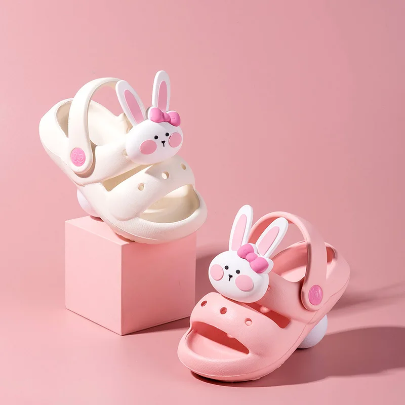 

Summer Baby Sandals Slippers EVA Cartoon Bunny Children Beach Garden Home Shoes for Girls Toddler Soft Soled Breathable Slippers