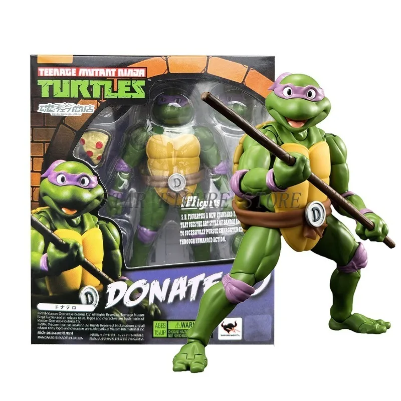 Shf TMNT Action Figure Leonardo Raphael Donatello Figurine Movable Model Toy PVC Collection Anime Ninja Turtle Figures for Gifts