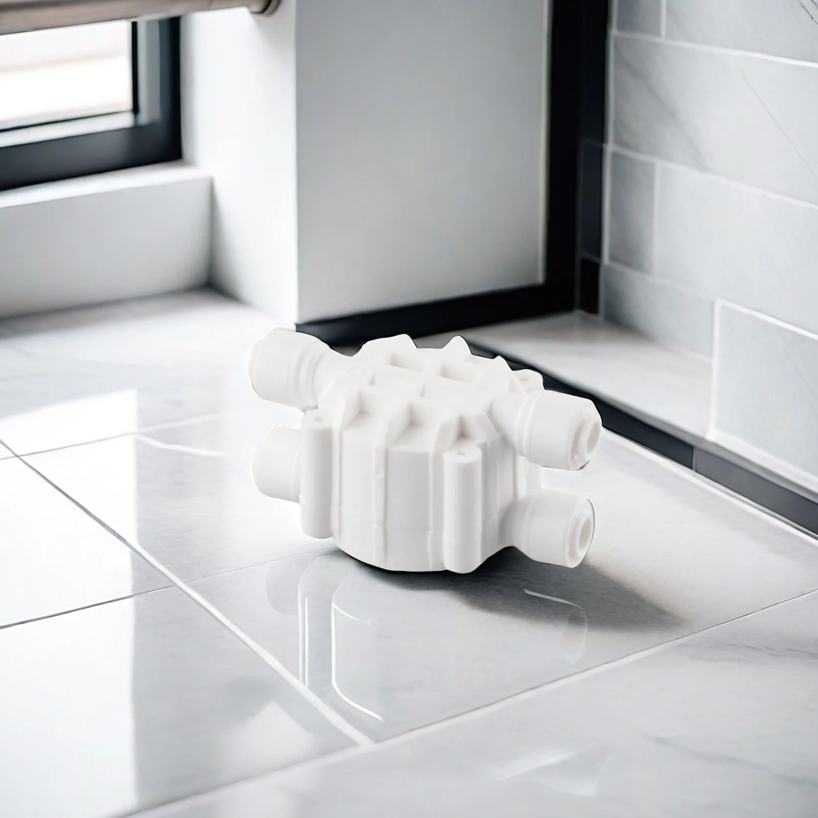 4 Way RO Auto Shut-Off Valve Switch 1/4\\\" Water Purifier Reverse Osmosis Straight Drink Machines Quick Connect Fitting