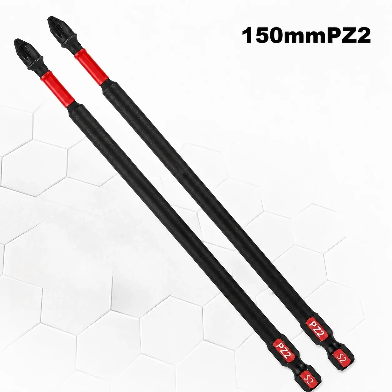 Rafford 6Inches Pozidriv #2 PZ2 Impact Tough Screwdriver Power Bit Set, S2 Alloy Steel Screwdriver Bits Set