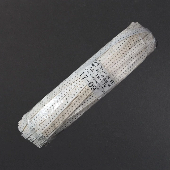 7300pcs 0603 Film Resistor Set 146 Types 0R~1M Ohm 5% SMD Resistors Assorted Kit Pack 10 ohm resistance