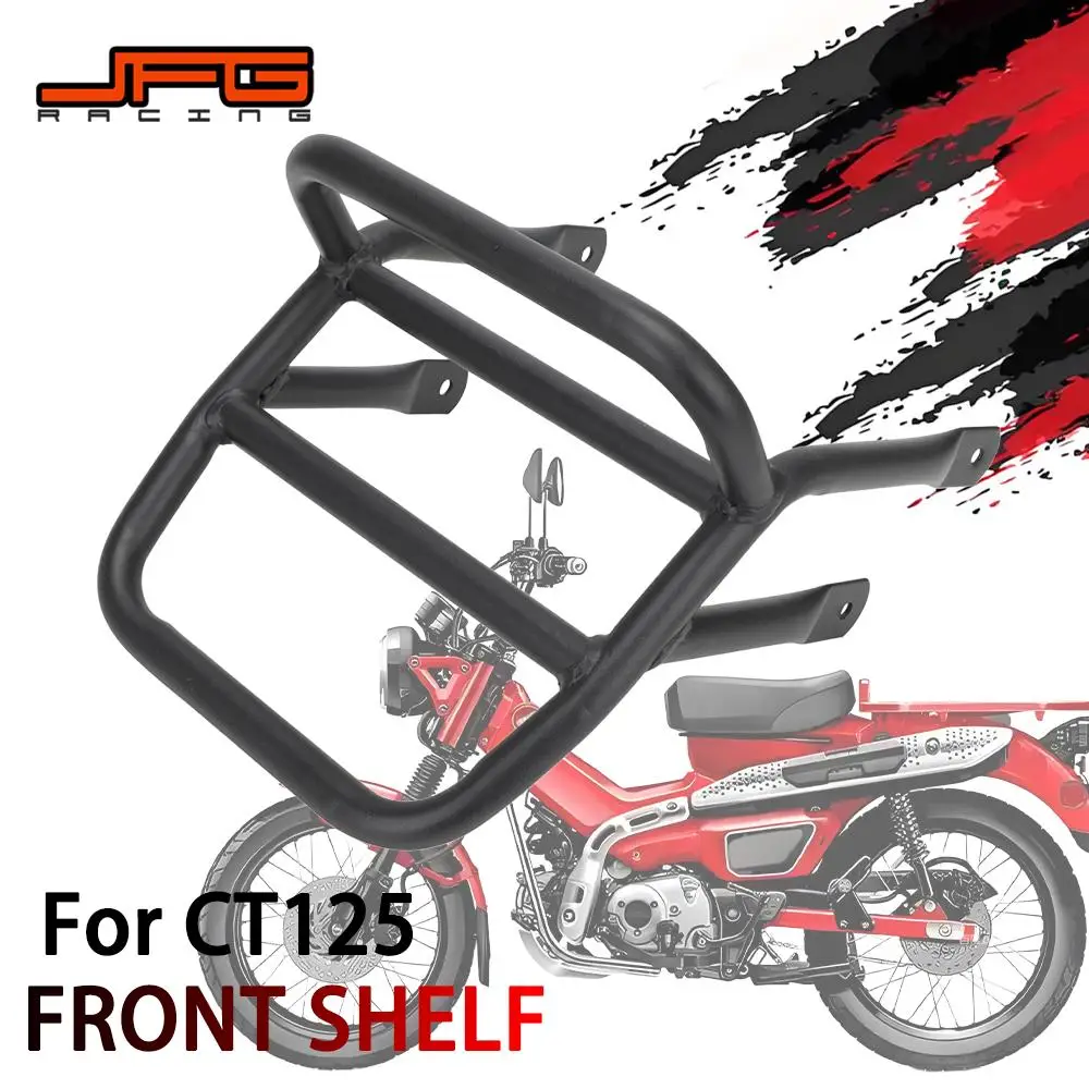 

Motorcycle Accessories Front Luggage Rack Holder Bracket For HONDA CT125 Hunter Cub Trail 125 Black Iron Suitcase Carrier
