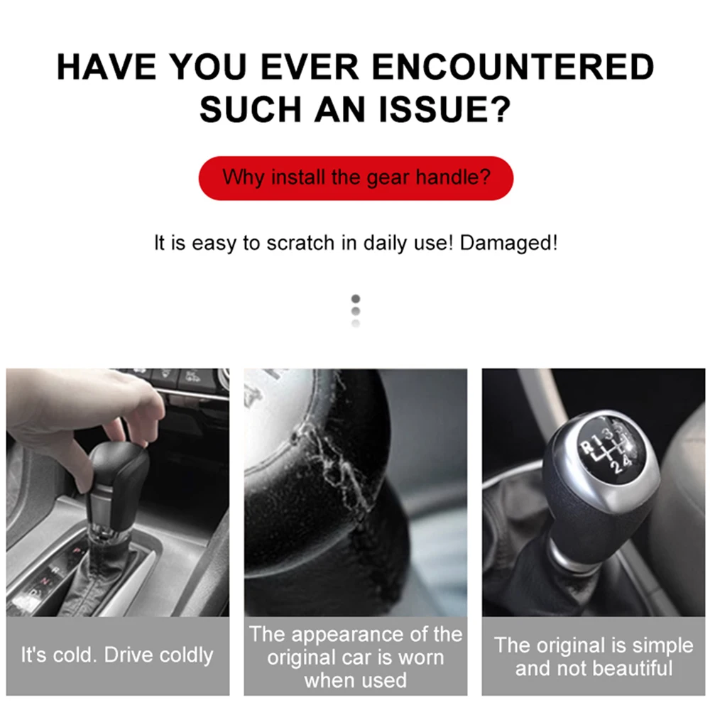 Car Gear Shift Knob Cover Hoodie Shifter Boot Dust Cover Car Interior Decoration for Audi Sline A2 A3 A4 A5 A6 A7 A8 8P B8 C5 Q5