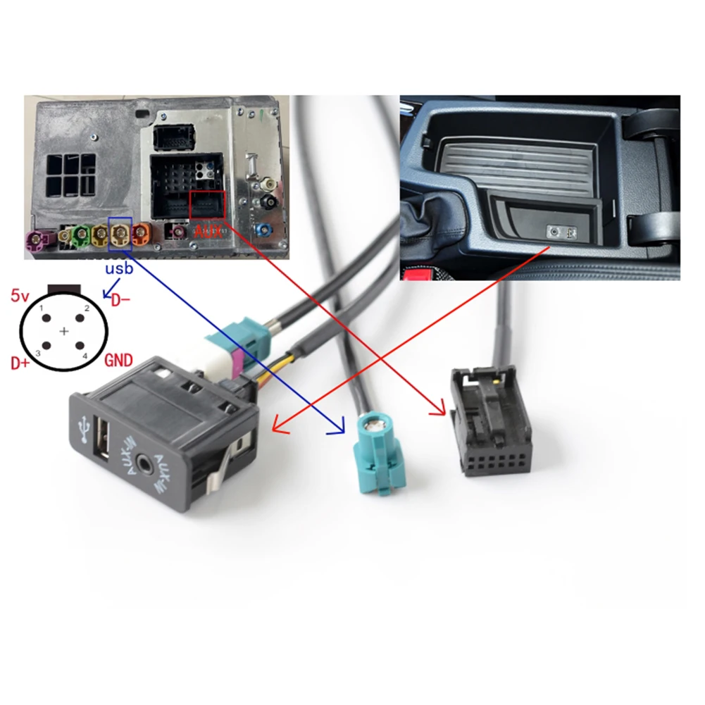 Car Accessories Cable Length 180CM USB Interface Cable Wear-Resistant Properties 180CM Cable Length Vehicle Modification