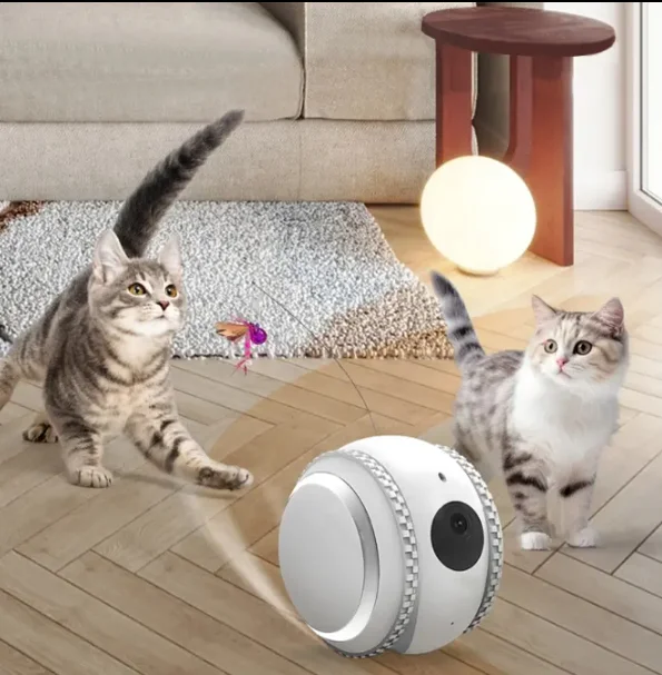 

STLFSmart Wifi Pet Mate Robot Pet Toy Interactive Robotic Toy for Dogs,Cats Funny HD CamerasCompanion Toy for Pets