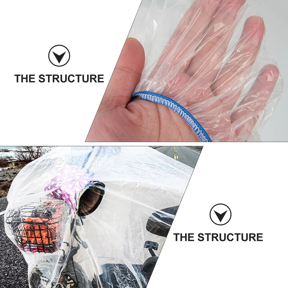 2Pcs Disposable Motorcycle Protective Cover Waterproof Outdoor Bike Cover Portable Lightweight Dustproof Scratch Proof
