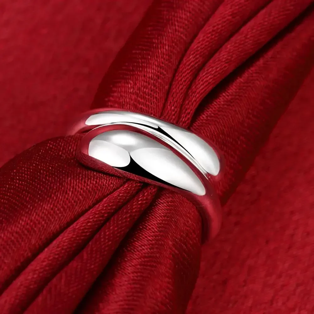 Women's 925 Sterling Silver Water Drop Ring, Elegant Wedding Gift