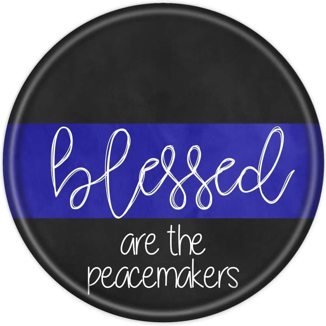 Blessed are The Peacemakers Vintage Round Metal Tin Sign Nostalgic Metal Sign Home Decor for Culb Bar Garden Kitchen Restaurant