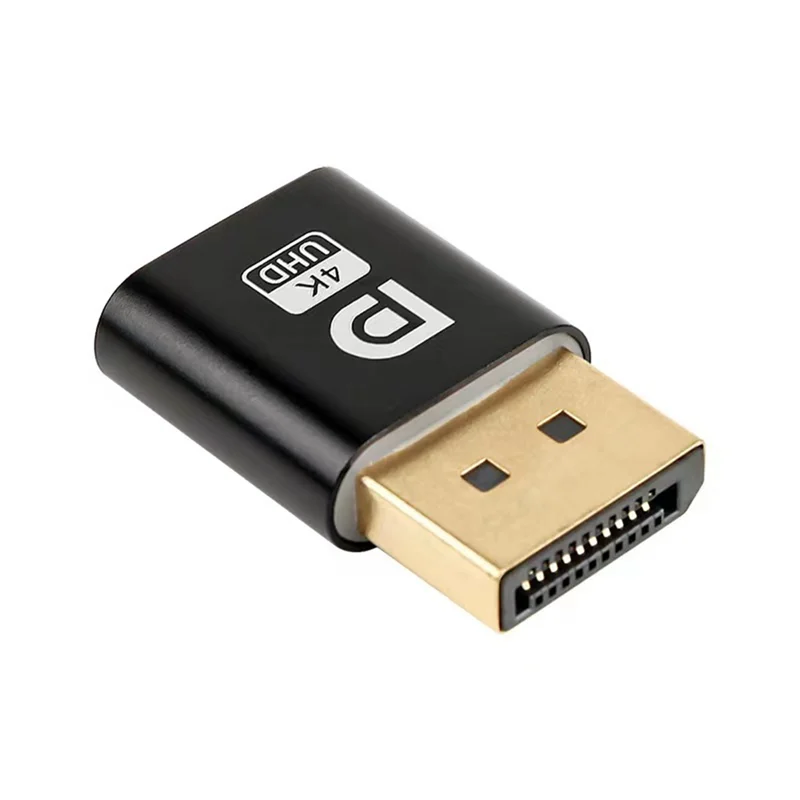 4K DisplayPort Dummy plug DP อะแดปเตอร์แสดงผลเสมือน EDID headless Ghost Emulator สำหรับพีซีกราฟิกการ์ดวิดีโอ