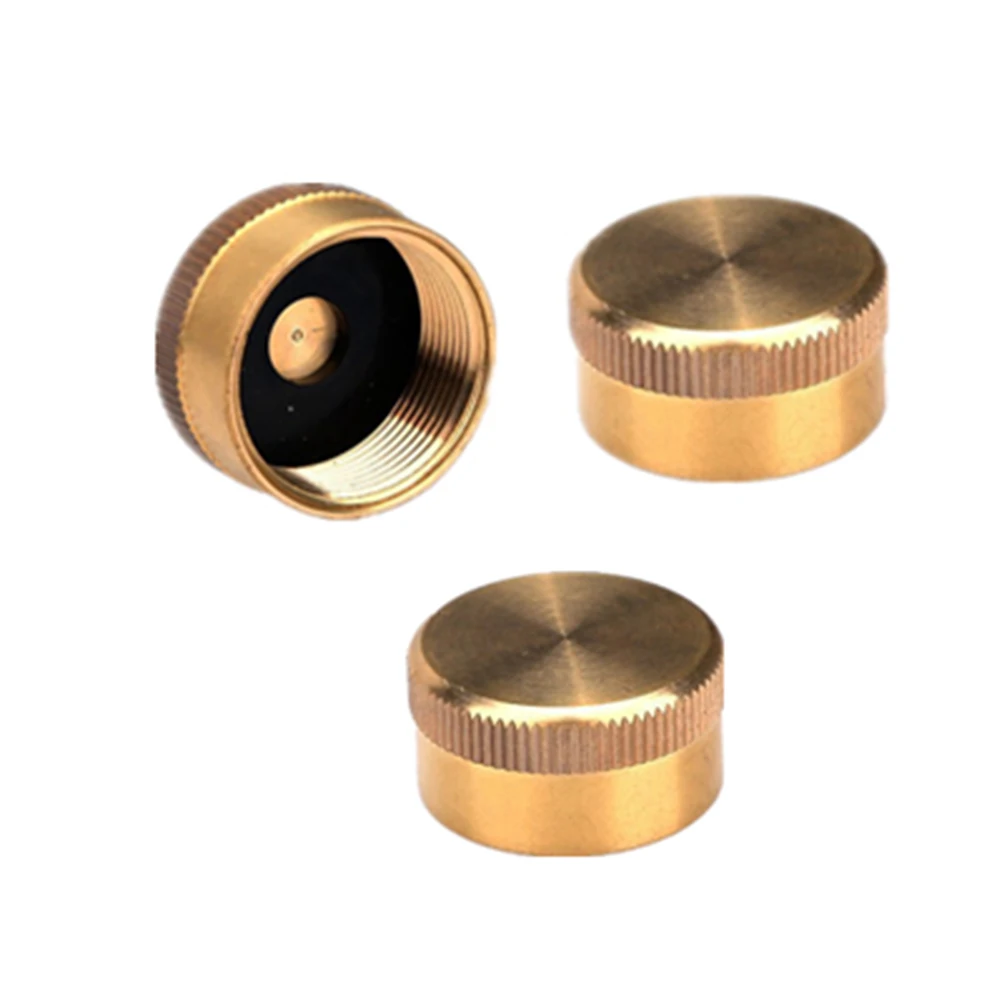 

6PCS Solid Brass Gas Tank Cap Durable Rustproof Sealed for Propane Bottle BBQ Camping Stove Heater Kitchen Bar Home Cylinder