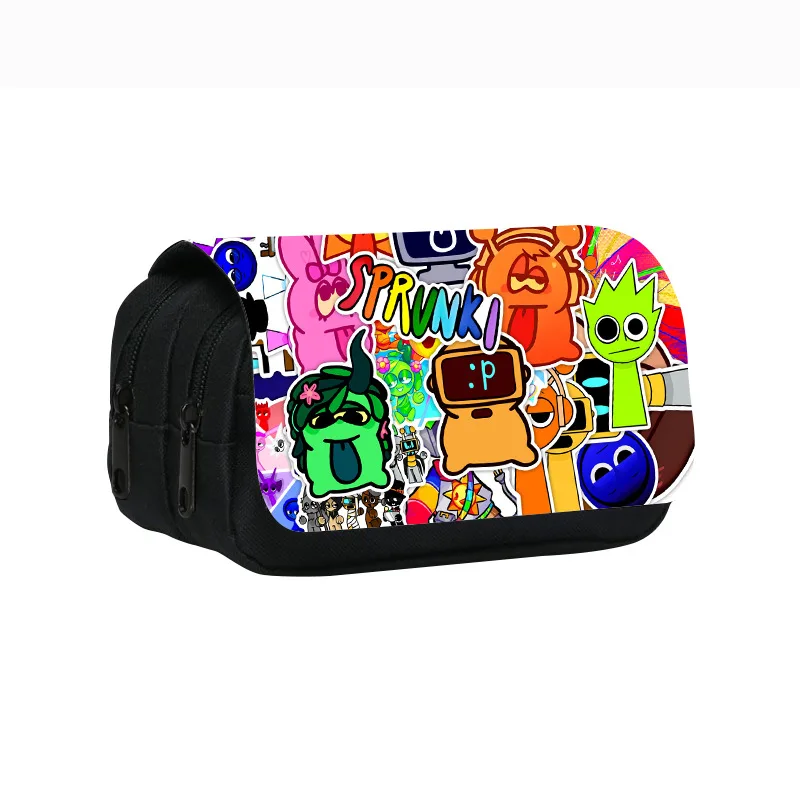 New Rhythm Box Printed Double Layer Pen Bag Spronki Music Game Primary Secondary School Children'S Stationery Bag Pencil Box