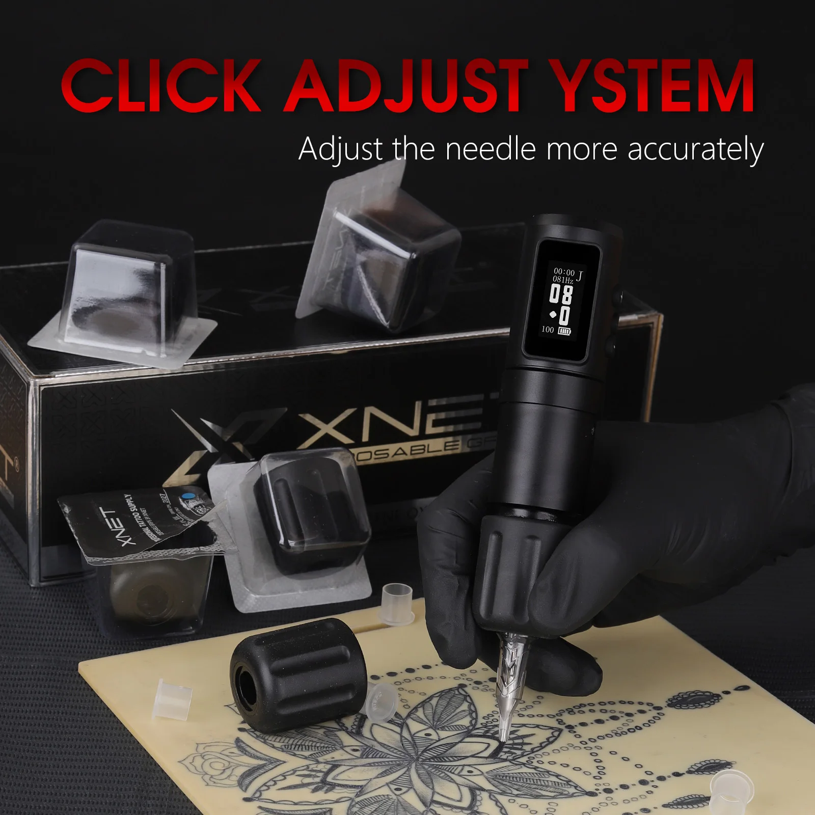 T-Rex Disposable Tattoo Pen Grips Multiple Sizes 30/32/34/38mm Disinfected Tattoo Machine Handles Hygienic Tattoo Accessories